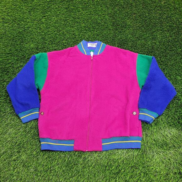 Vintage 70s Disco Hippie Zip Sweater M/L 22x24 Crop - Picture 1 of 14